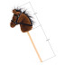 Faunica Hobby horse Bonnie, tmavě hnědý kůň na tyči