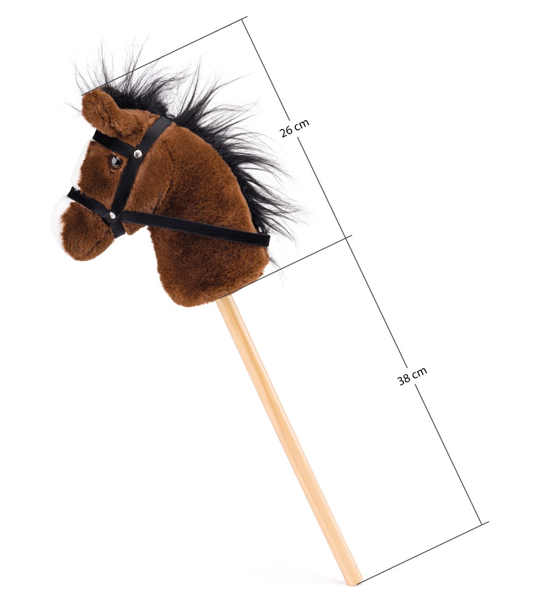 Faunica Hobby horse Bonnie, tmavě hnědý kůň na tyči