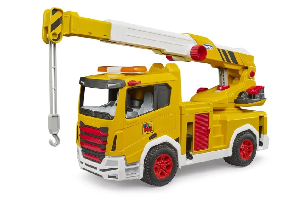 Bruder 3471 Nákladní žlutý jeřáb ROADMAX