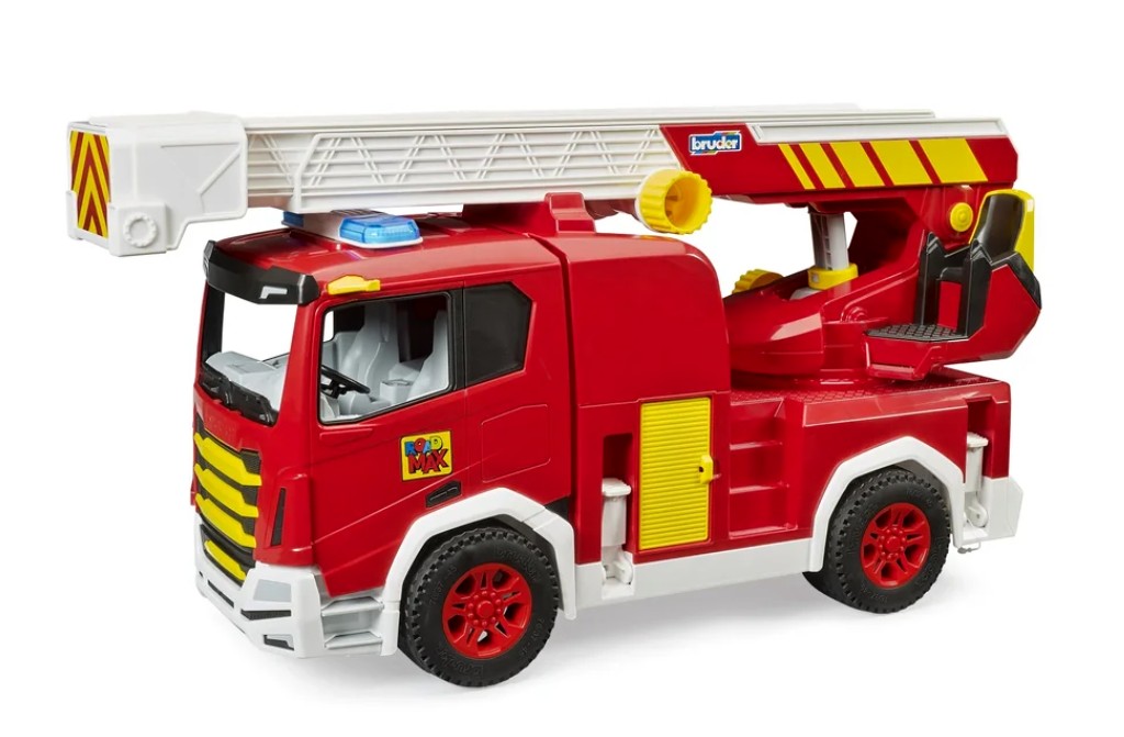 Bruder 3472 Hasičské červené auto ROADMAX s žebříkem