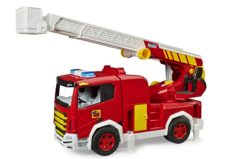 Bruder 3472 Hasičské červené auto ROADMAX s žebříkem