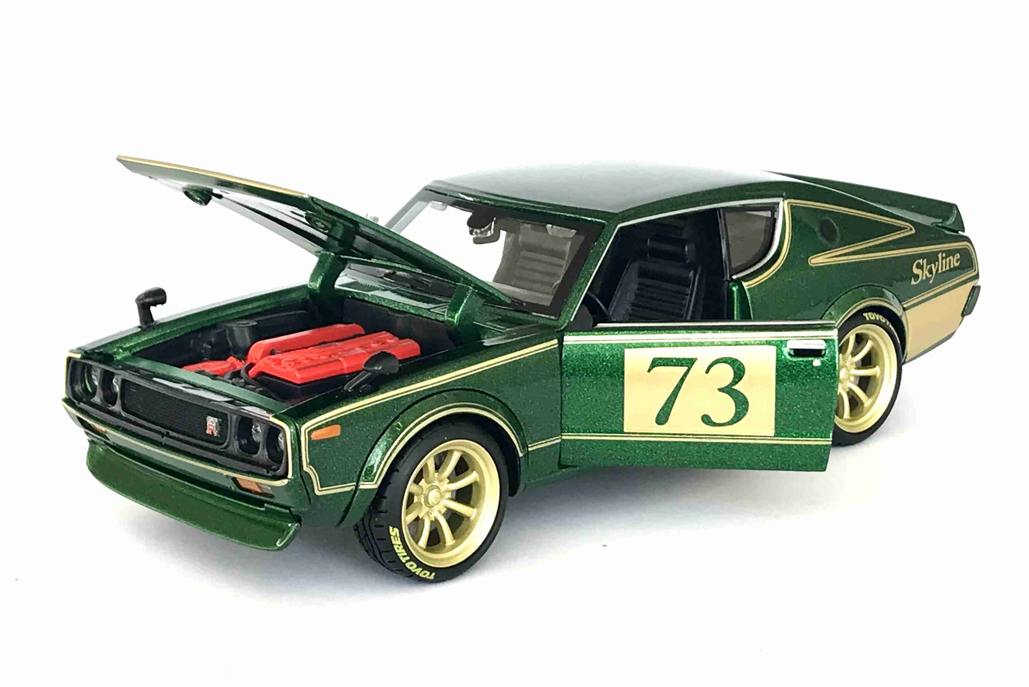 Maisto Nissan Skyline 2000GT-R (KPGC 110) 1973, zelený 1:24