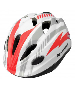 Nexelo Cyklistická dětská helma Funny, bílo-červená vel.S (52-56 cm)
