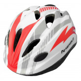 Nexelo Cyklistická dětská helma Funny, bílo-červená vel.S (52-56 cm)