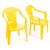 Dětská plastová židlička - Žlutá