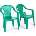 Dětská plastová židlička - Zelená