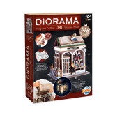 Buki Dřevěná 3D stavebnice Diorama Knihkupectví s LED osvětlením