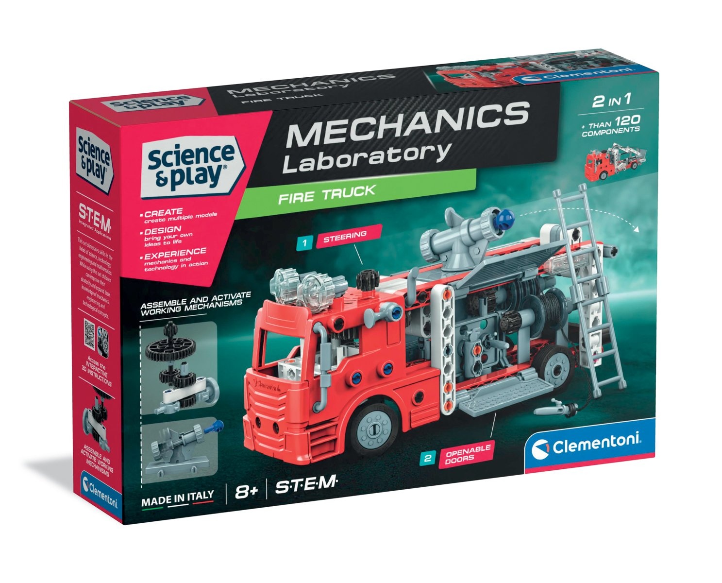 Clementoni Mechanická laboratoř, Hasičské auto, 120 dílků