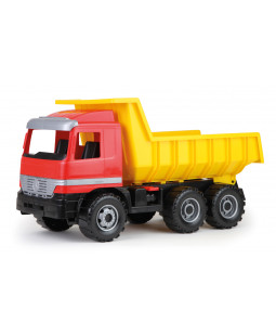 Lena 2031 Mercedes sklápěč s pojistkou vyklápění (v kartónu) - červený