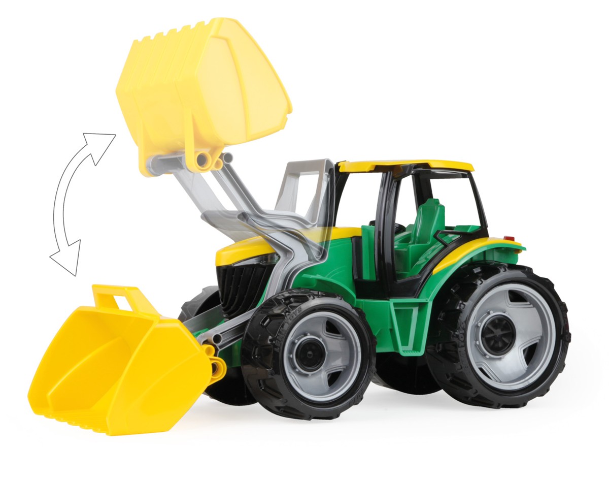 Lena Traktor se lžíci, zeleno žlutý