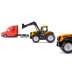 SIKU Super - Tahač Volvo VNL 860 s návěsem a JCB traktory