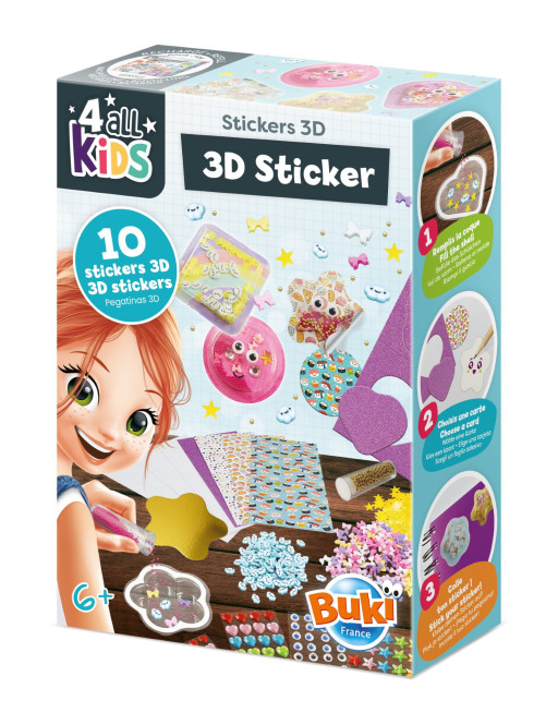 BUKI 4allKIDS Sada na výrobu 3D samolepek - motiv KAWAI