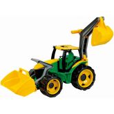 Traktor se lžící a bagrem, zeleno žlutý Lena 2080