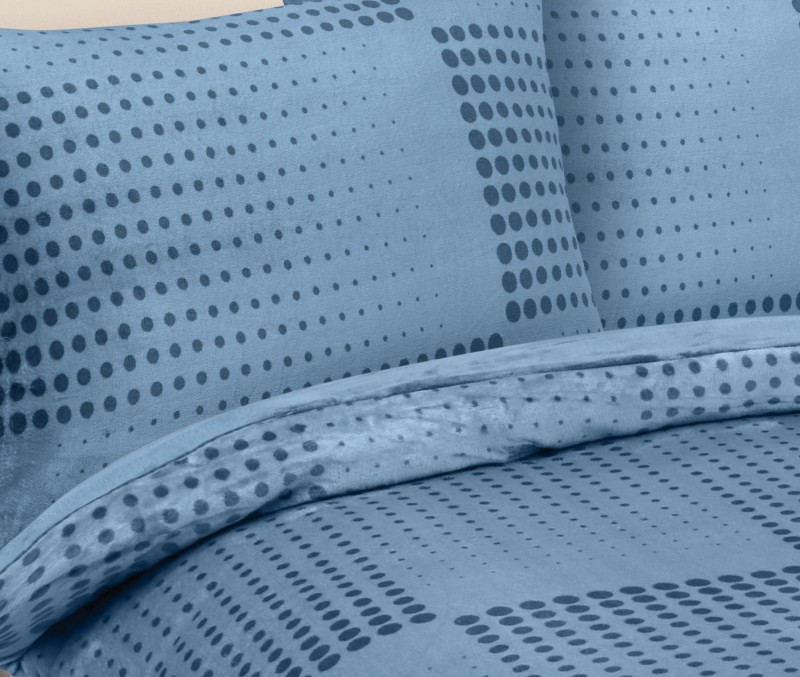 Bellatex Mikroflanelové povlečení, Modrý puntík - 140x200cm, 70x90cm
