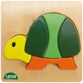Dřevěné puzzle, želva - LENA 32063