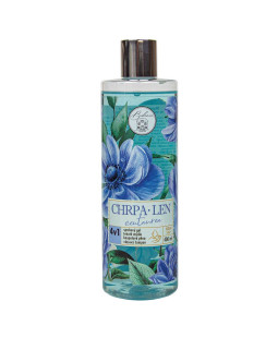 4v1 sprchový gel, šampon, pěna a mýdlo 400 ml – chrpa a len