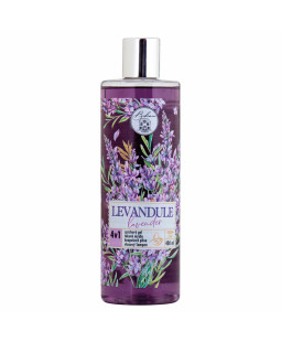 4v1 sprchový gel, šampon, pěna a mýdlo 400 ml – Levandule