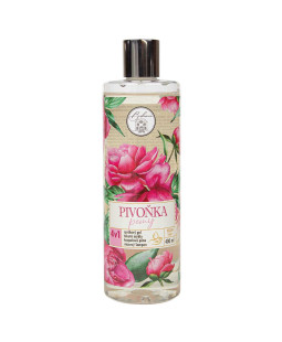 4v1 sprchový gel, šampon, pěna a mýdlo 400 ml – Pivoňka
