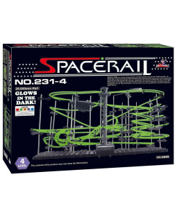 Spacerail Level 4 Glows, svítící kuličková dráha, 502 dílků, 26 m