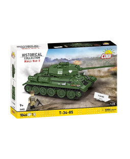 Cobi 2683 II WW Tank T-34-85, 1:28, 1046 kostek, 1 figurka