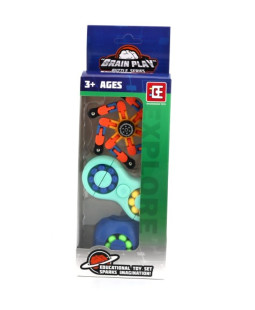 Sada tří hlavolamů, Robotický Fidget spinner, Rotační fazole, Magická kulička