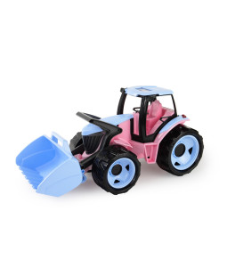 Lena Traktor se lžíci, 62 cm, modro-růžový
