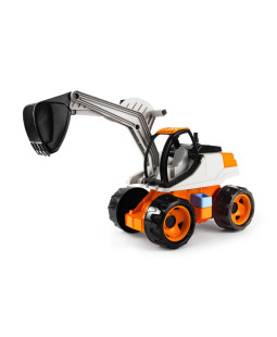 Lena Giga Trucks kolový bagr, oranžovo-béžový, okrasný kartón