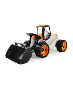 Lena Giga Trucks kolový nakladač, oranžovo-béžový, okrasný kartón