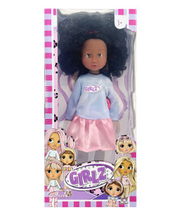 Alltoys panenka Bambolina, tmavé pleti, 35 cm
