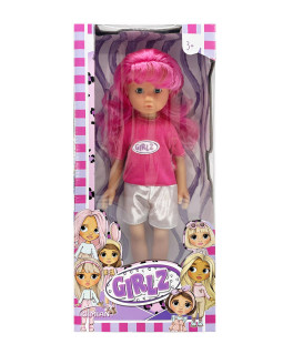 Alltoys panenka Bambolina, růžové vlasy, 35 cm