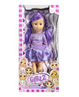 Alltoys panenka Bambolina, fialové vlasy, 35 cm