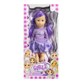 Alltoys panenka Bambolina, fialové vlasy, 35 cm