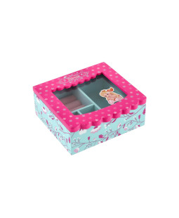 Šperkovnice Princess odklápěcí vrch dřevo 12,5x12x5x5cm