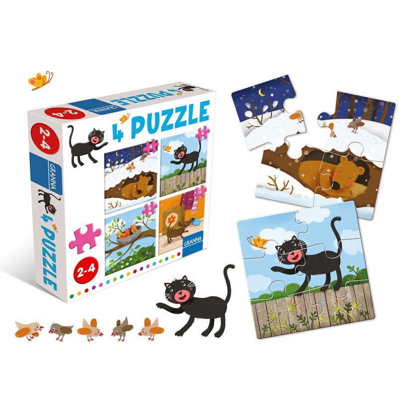Granna Puzzle set 4v1 - Kočka