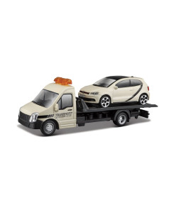 Bburago odtahové vozidlo Flatbed Transport a VW Polo GTI Mark 5, 1:43