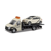 Bburago odtahové vozidlo Flatbed Transport a VW Polo GTI Mark 5, 1:43