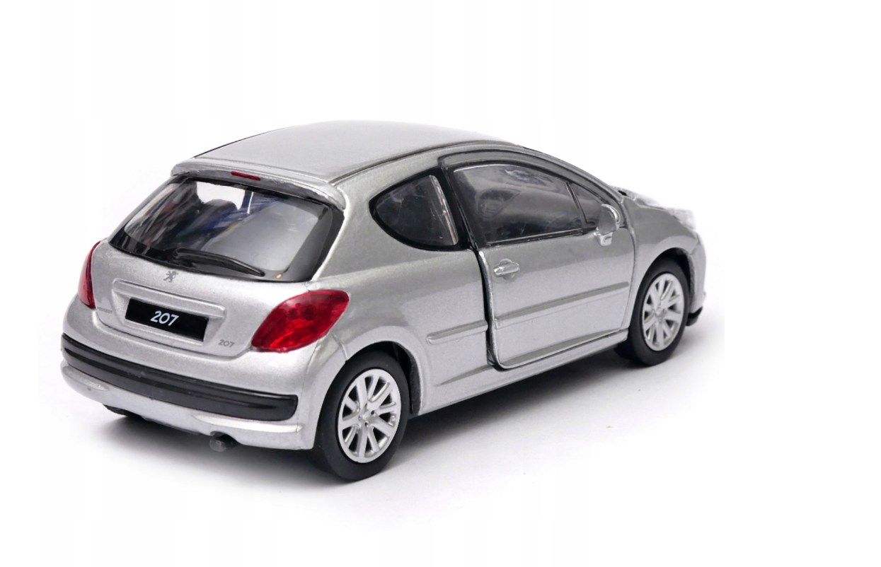 Welly Peugeot 207, Stříbrný 1:34-39