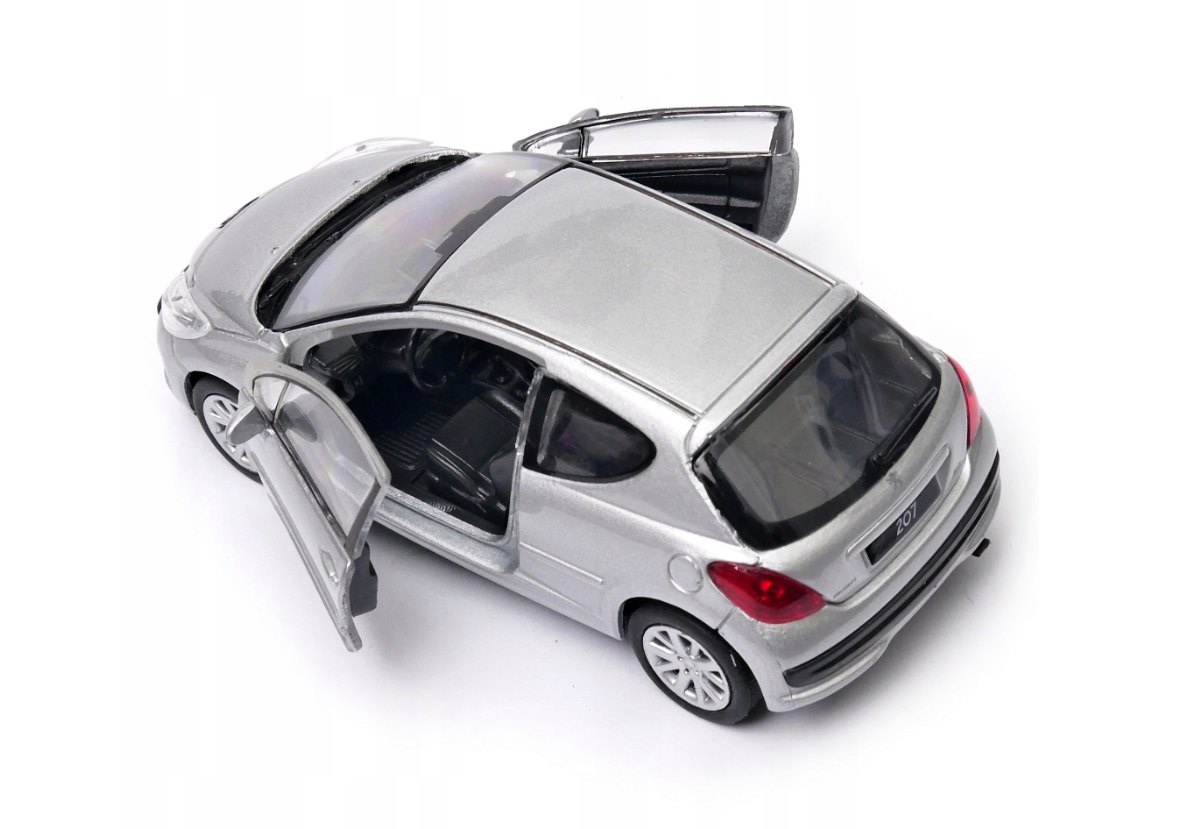 Welly Peugeot 207, Stříbrný 1:34-39