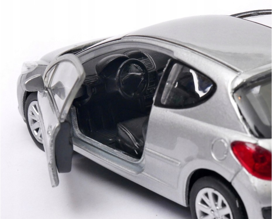 Welly Peugeot 207, Stříbrný 1:34-39