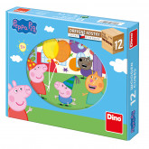 Dino dřevěné kostky Peppa Pig, 12 kostek