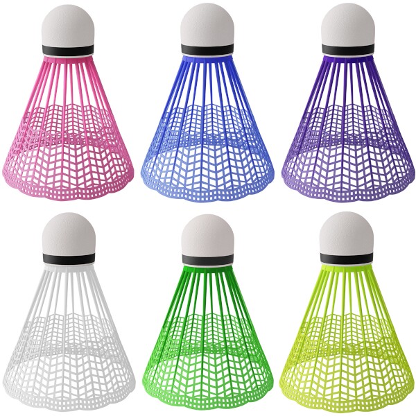 Badmintonové míčky NILS NBL6026 multicolor, sada 6 ks