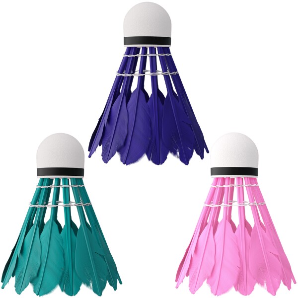 Badmintonové míčky z peří NILS NBL6213 multicolor, sada 3 ks