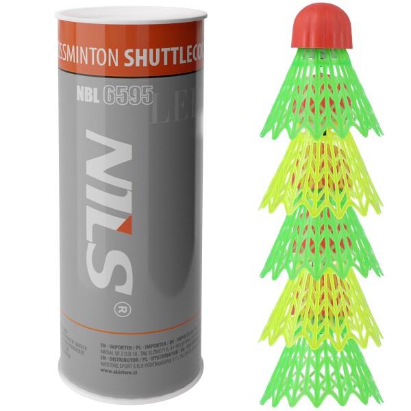 Crossmintonové míčky s LED NILS NBL6595, sada 5 ks