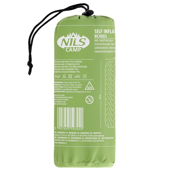 Turistická karimatka NILS Camp NC4005, zelená, 193x56x5,5 cm