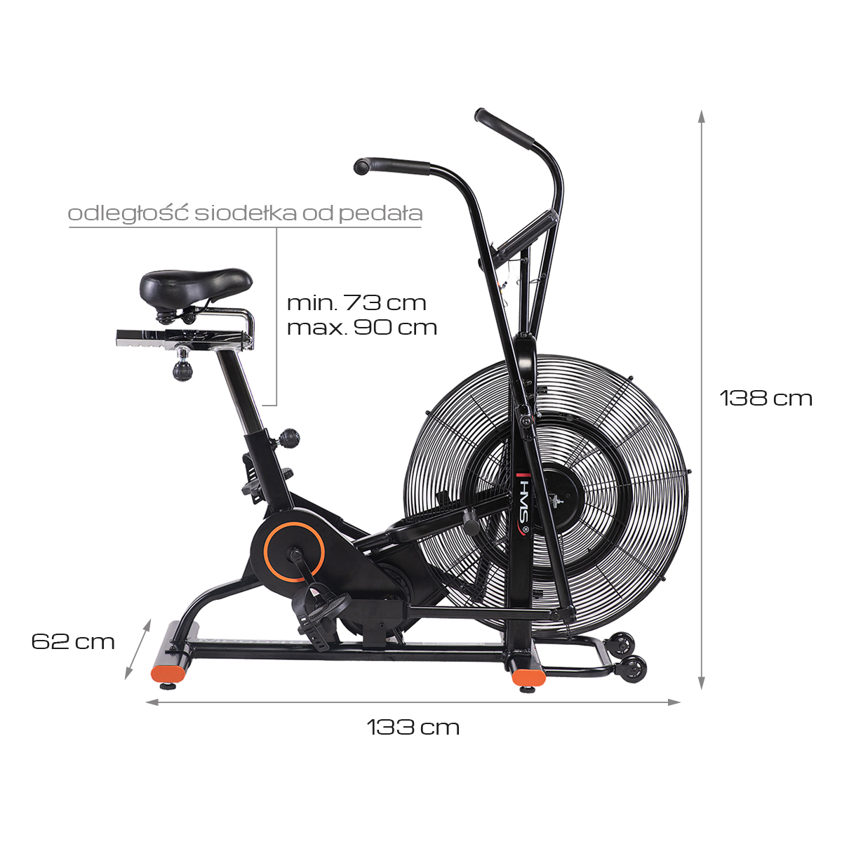 Air Bike HMS MP6548, nostnost 110 kg