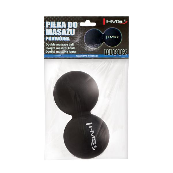 Dvojitý masážní míč HMS BLC02 Lacrosse Ball, černý