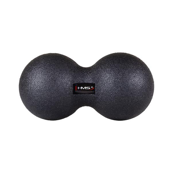 Dvojitý Masážní míč HMS BLM02 Lacrosse Ball, 8x16 cm, černý