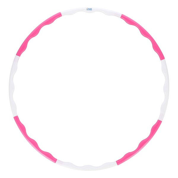 Hula-hop obruč ONE Fitness HHP090 růžovo-bílá 90 cm
