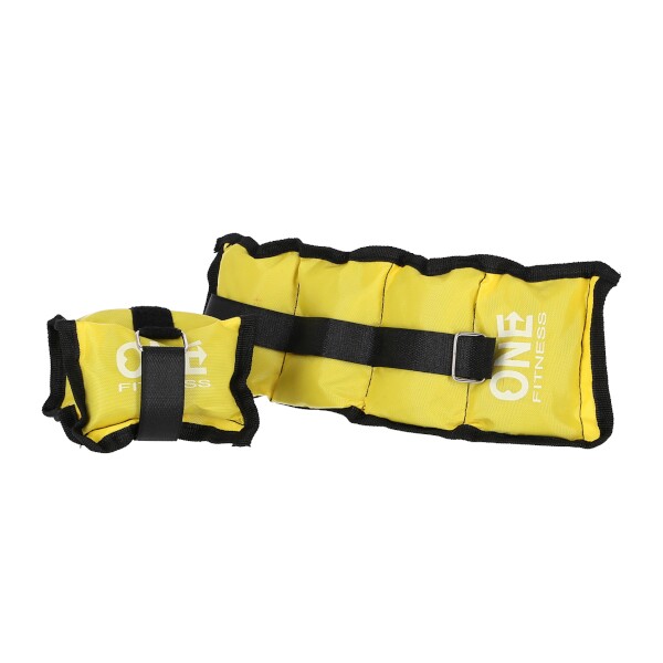 Zátěže na zápěstí a kotníky ONE FITNESS WW01, 2 x 0,7 kg, žluté