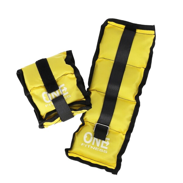 Zátěže na zápěstí a kotníky ONE FITNESS WW01, 2 x 0,7 kg, žluté